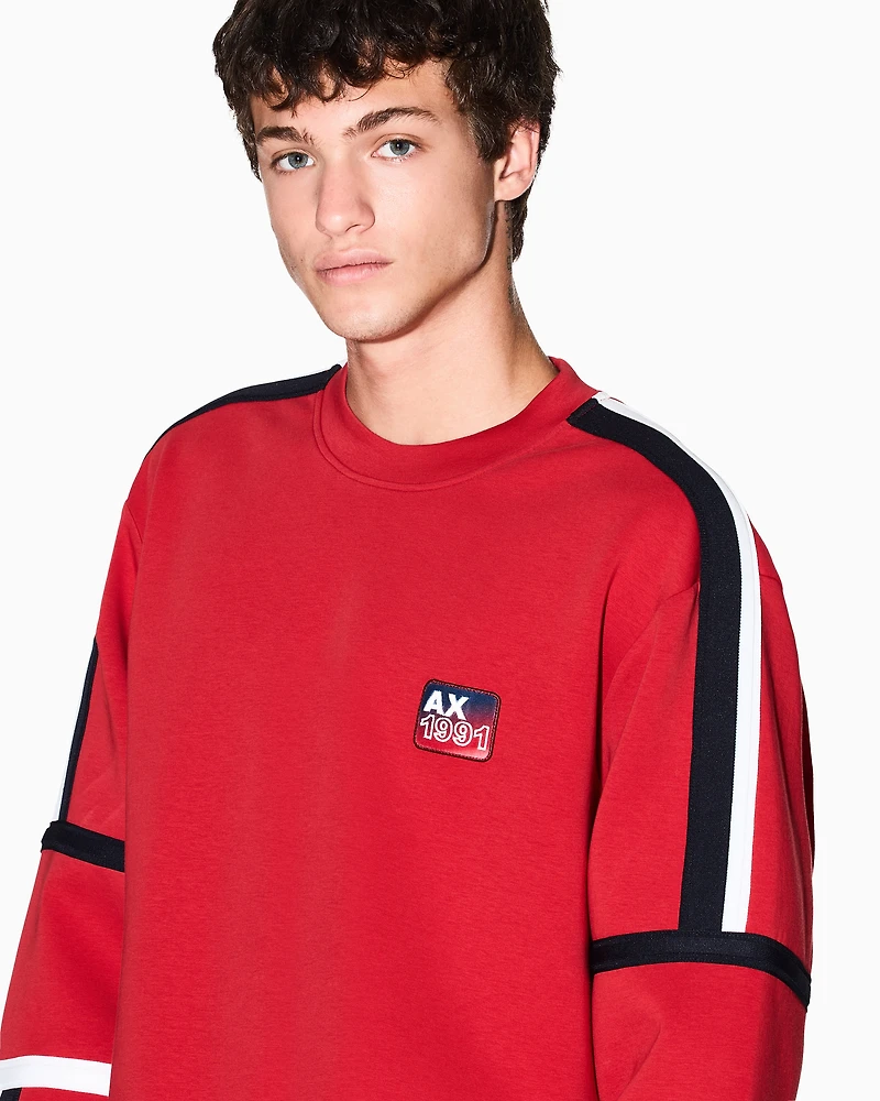 Sweatshirt with contrasting bands