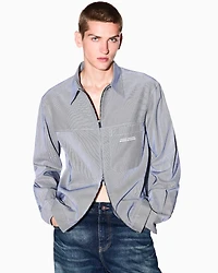 Regular fit shirt with zip