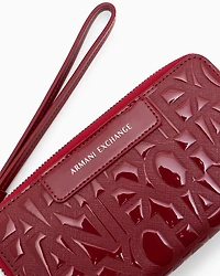  Patent leather effect material wallet.