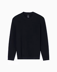 Ribbed crew neck sweater
