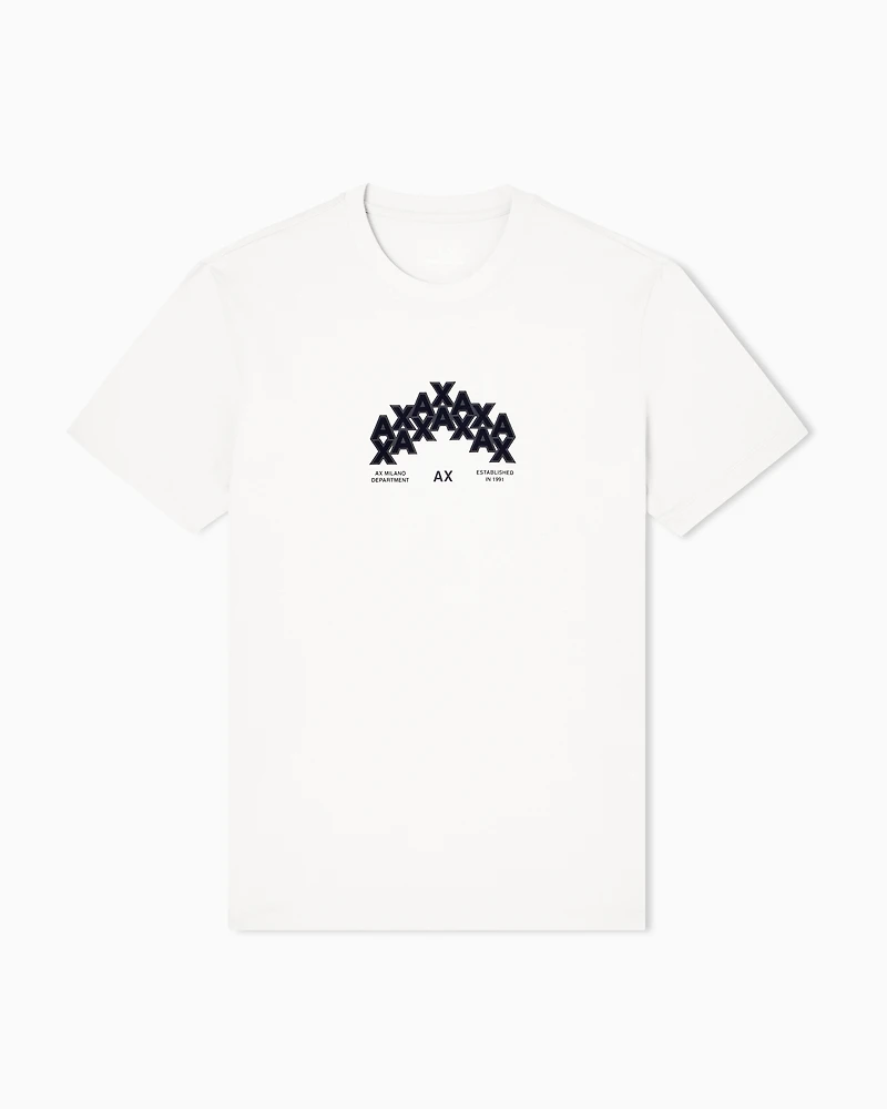 Armani Exchange - Regular fit graphic print T-shirt, Man, White, Size: