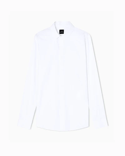 Armani Exchange - Classic Shirts, Man, White, Size: