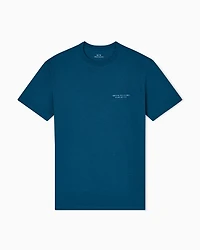 Armani Exchange - Regular fit T-shirt with logo, Man, Blue, Size:
