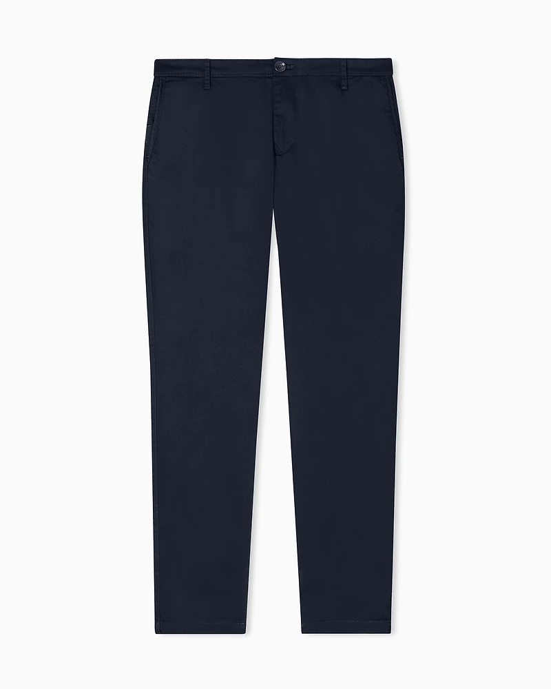 Armani Exchange - Stretch cotton chinos, Man, Navy Blue, Size: