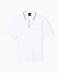 Armani Exchange - Regular fit polo shirt stretch jersey, Man, White, Size:
