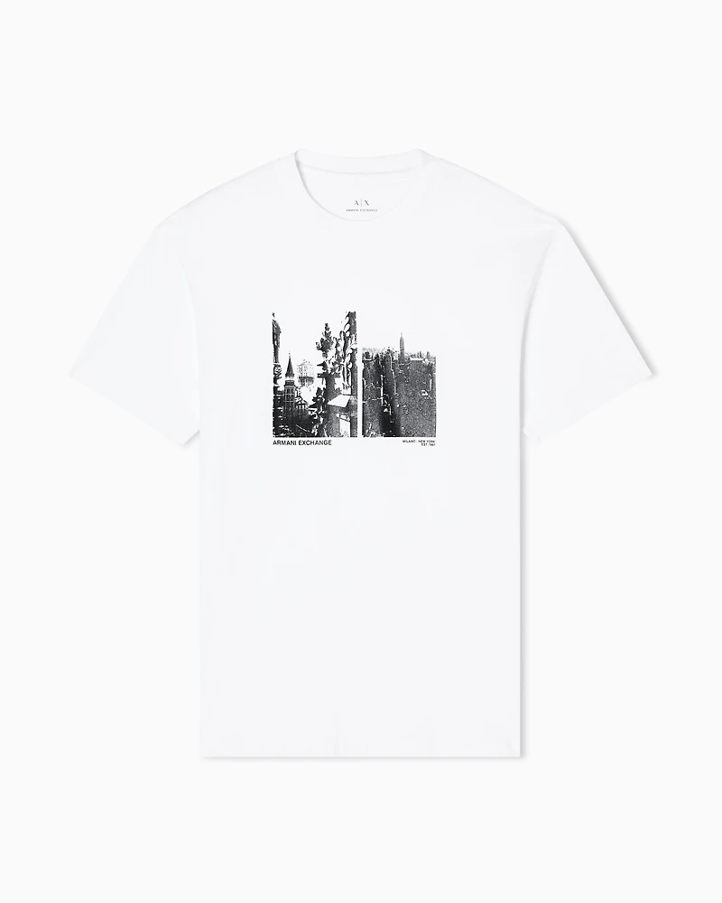 Regular fit T-shirt with city print