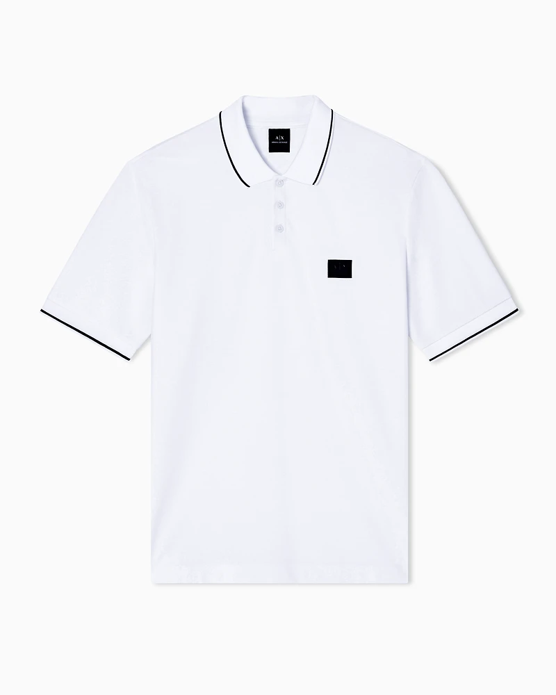 Regular fit polo shirt with contrasting profiles