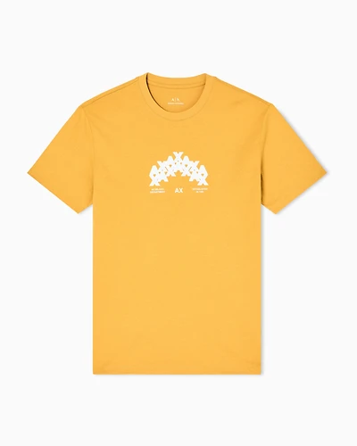 Armani Exchange - Regular fit graphic print T-shirt, Man, Yellow, Size:
