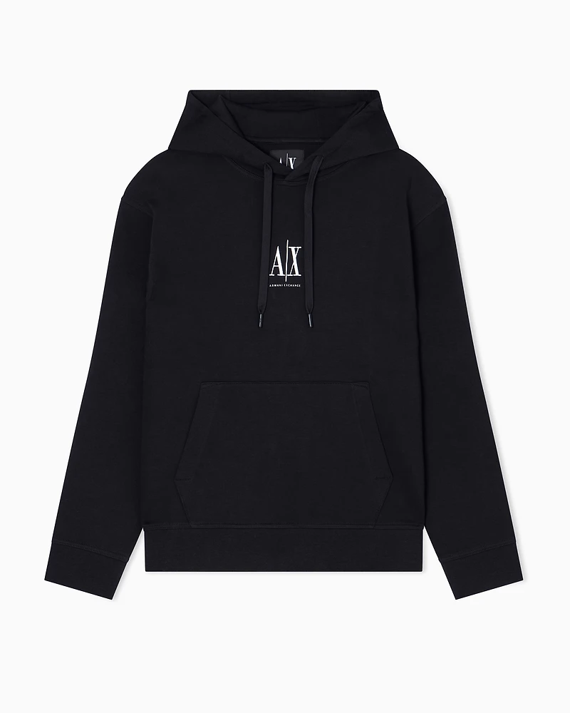 Armani Exchange - Cotton hoodie, Man, Black, Size: