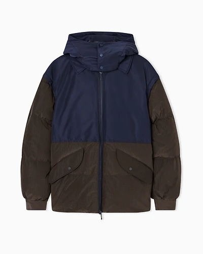 Armani Exchange - Down Jackets, Man, Blue, Size: