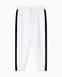 Armani Exchange - Jogger Pants Logo Stripes, Man, White, Size: