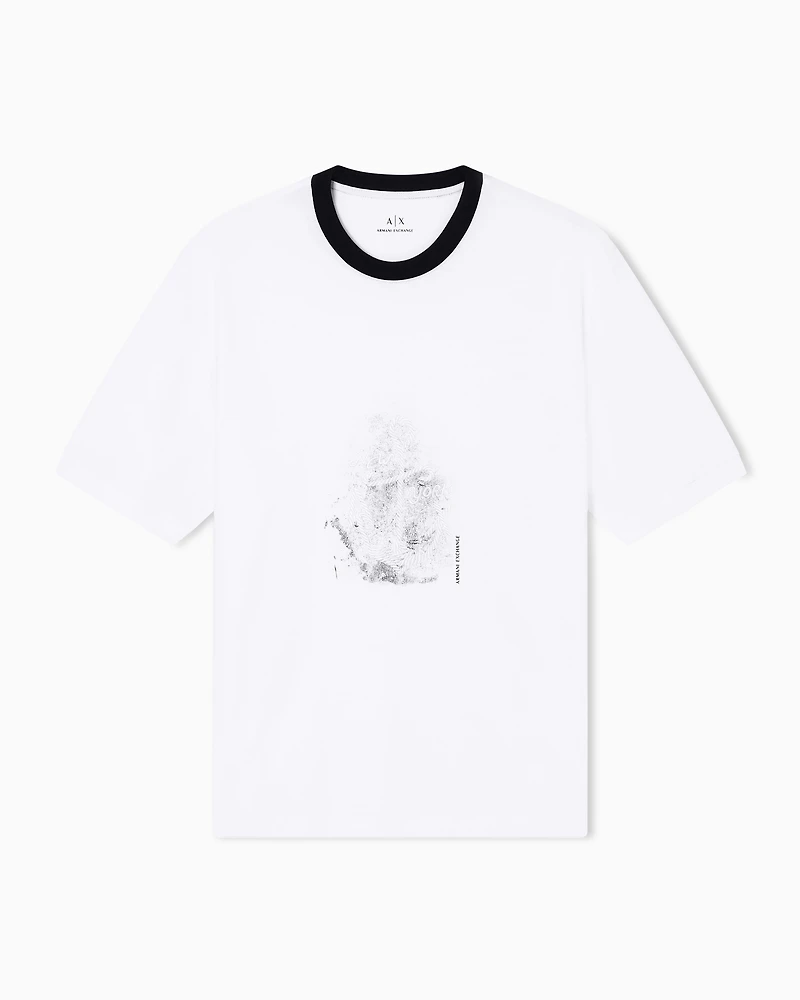 Armani Exchange - Regular fit T-shirt with print, Man, White, Size: