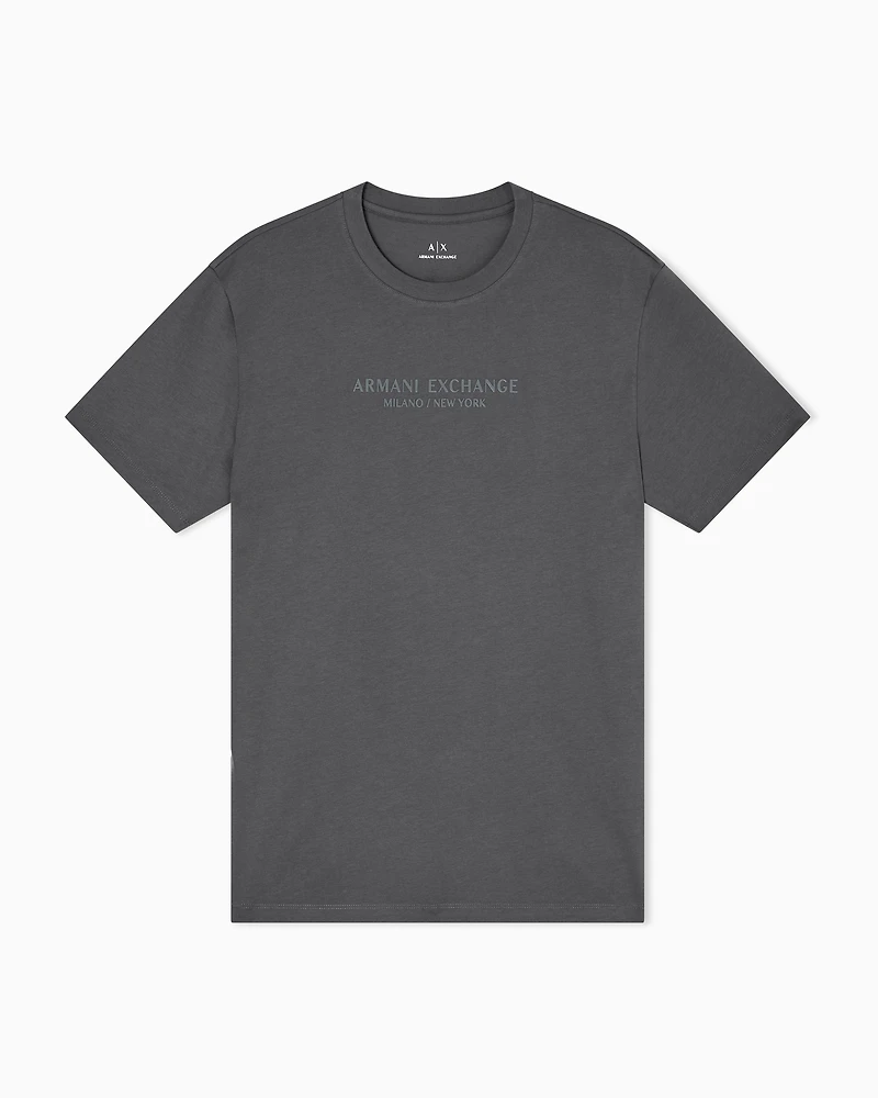 Armani Exchange - Regular fit T-shirt with logo, Man, Green, Size: