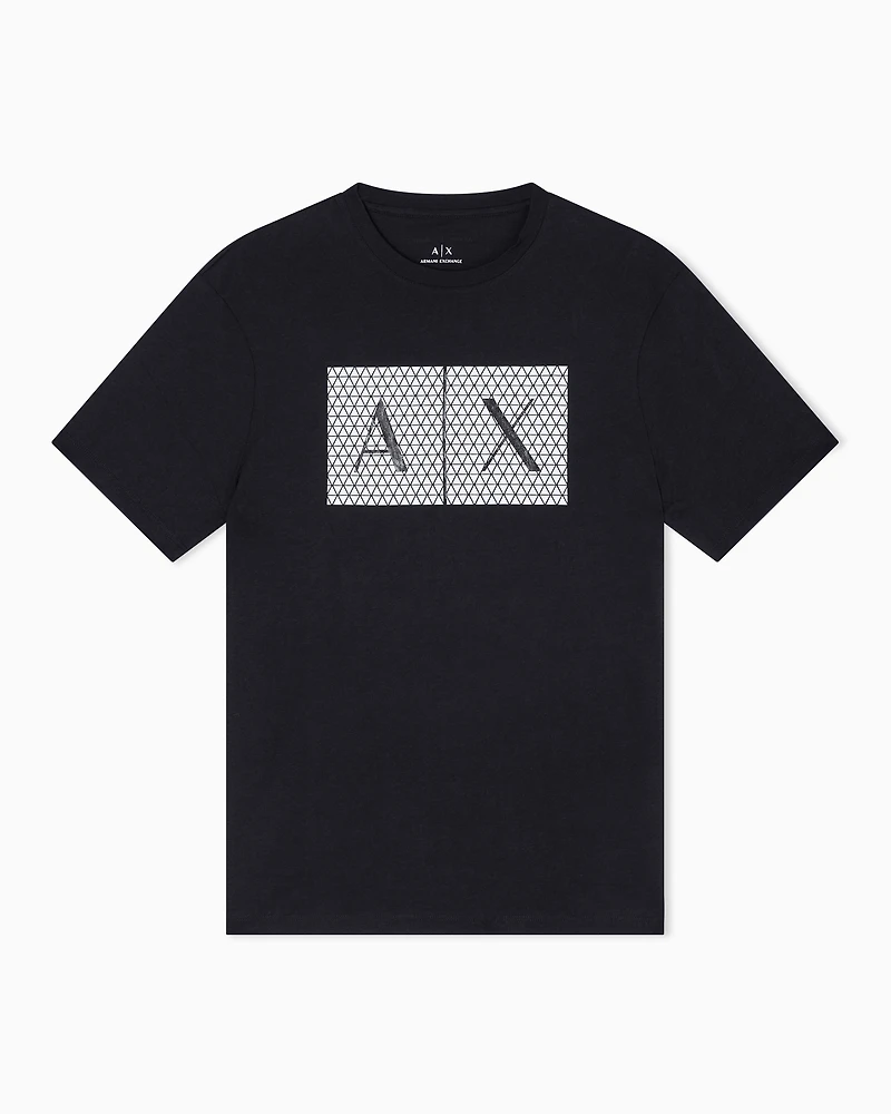 Armani Exchange - Slim fit jersey T-shirt with logo, Man, Black, Size: