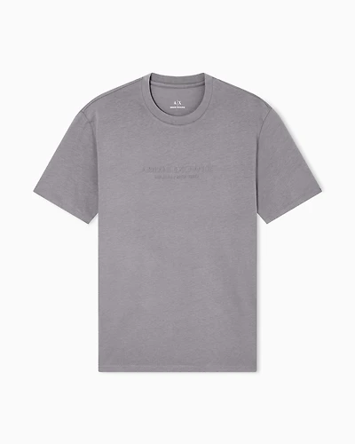 Armani Exchange - Regular fit T-shirt with logo, Man, Grey, Size: