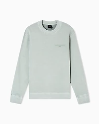 Armani Exchange - Garment-dyed cotton crewneck sweatshirt, Man, Green, Size: