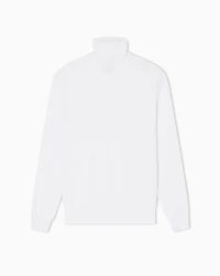 Armani Exchange - Wool Blend Turtleneck Sweater, Man, White, Size: