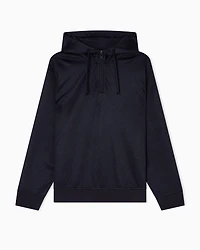 Armani Exchange - Micro texture hoodie, Man, Black, Size: