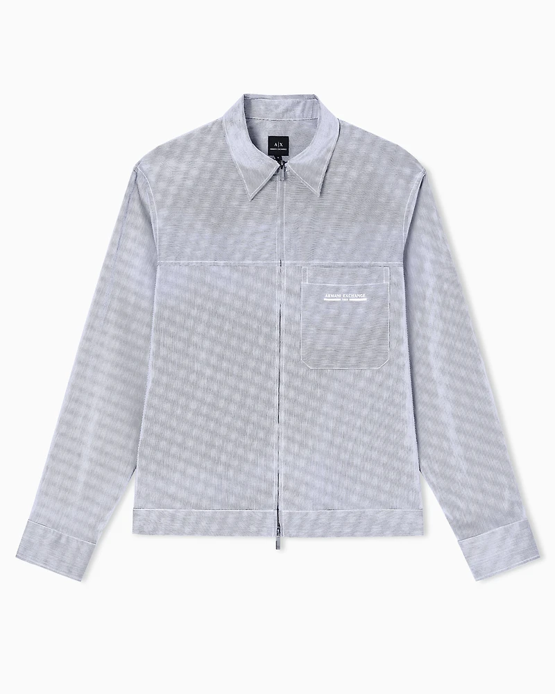 Regular fit shirt with zip