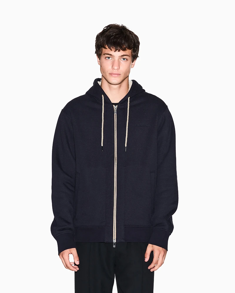 Armani Exchange - Zip-up hoodie, Man, Navy_blue, Size: