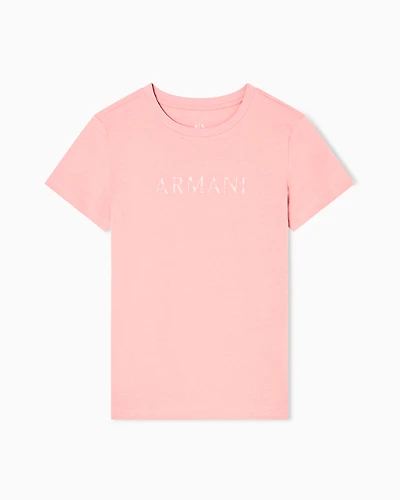 T-shirt with embossed logo