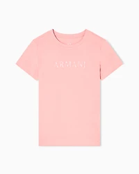 T-shirt with embossed logo