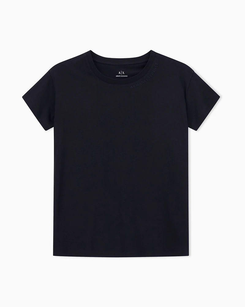 Armani Exchange - Relaxed Fit T-Shirts, Woman, Black, Size: