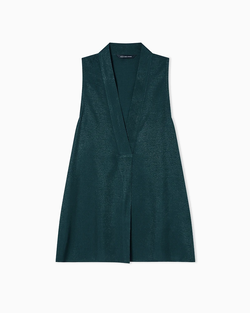 Textured fabric top