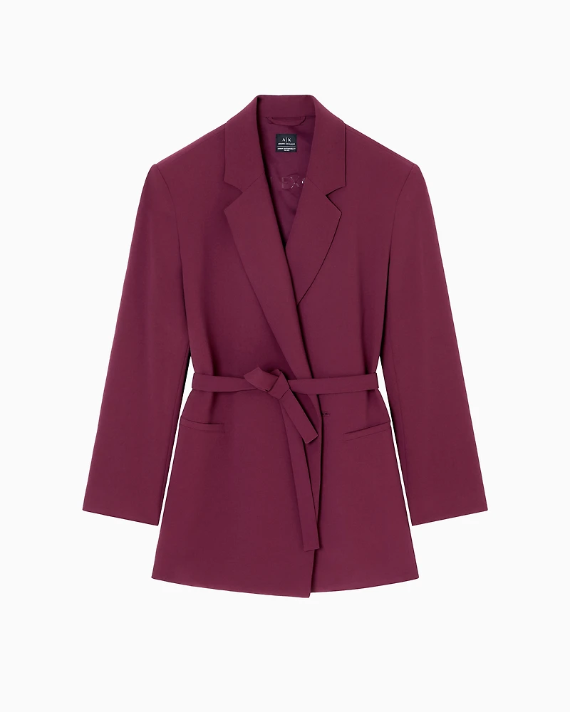 Armani Exchange - Jacket with thin belt, Woman, Burgundy, Size: