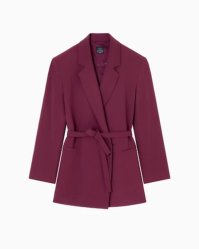 Armani Exchange - Jacket with thin belt, Woman, Burgundy, Size: