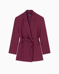 Armani Exchange - Jacket with thin belt, Woman, Burgundy, Size: