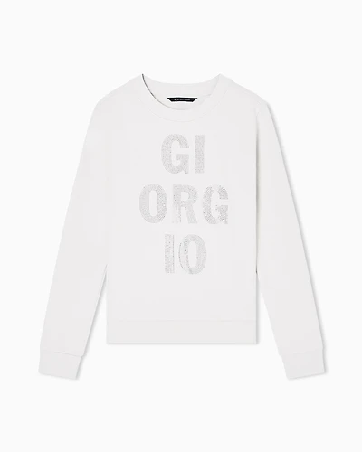 Armani Exchange - Sweatshirts without Hood, Woman, Beige, Size: