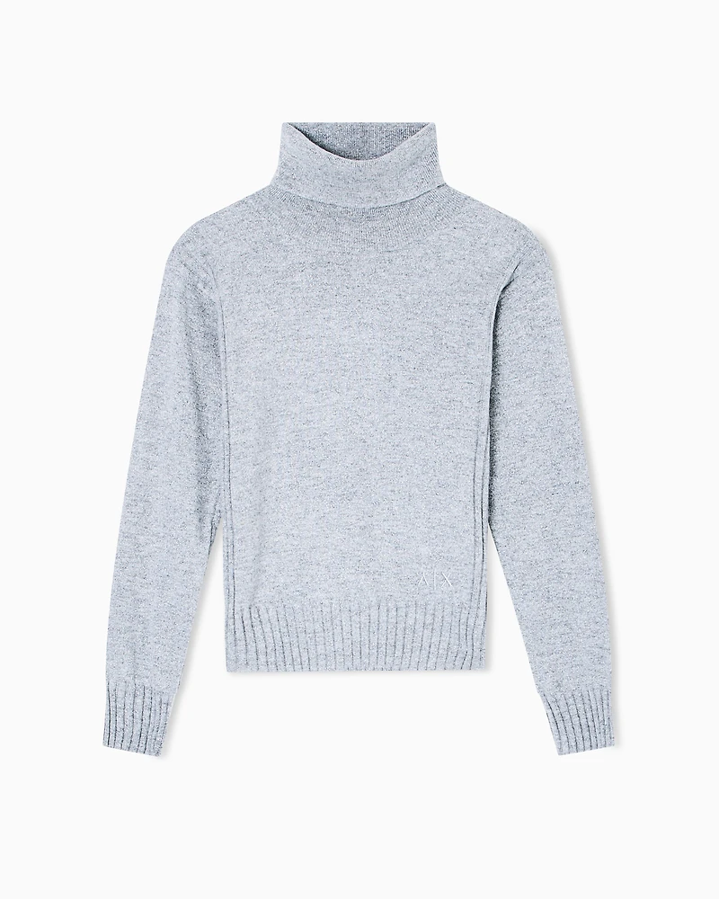 Armani Exchange - Turtlenecks, Woman, Silver, Size: