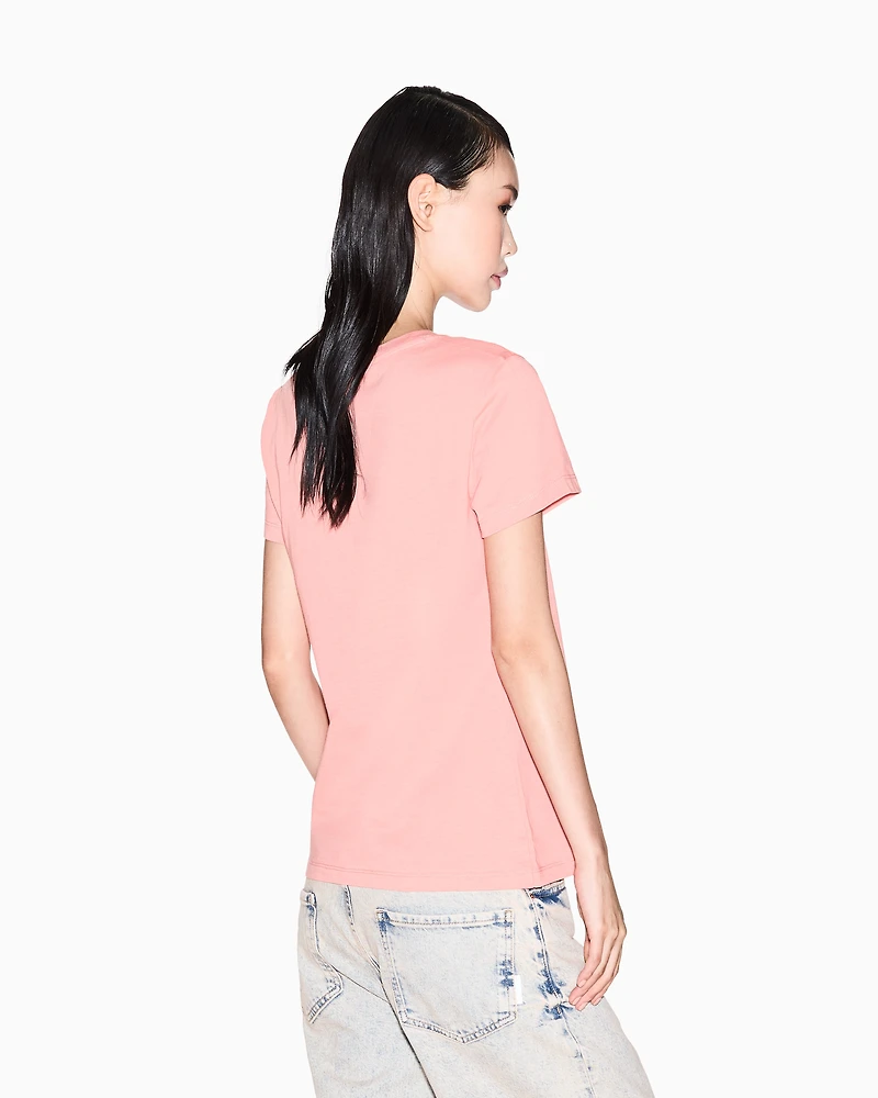 T-shirt with embossed logo