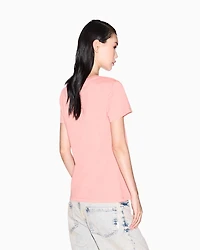T-shirt with embossed logo