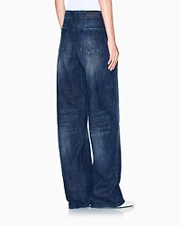 Armani Exchange - Low rise relaxed fit shaded jeans, Woman, Blue, Size:
