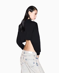 Armani Exchange - Sweatshirts without Hood, Woman, Black, Size: