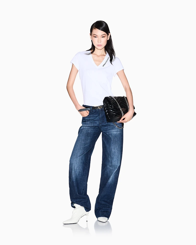 Slim fit T-shirt with logo