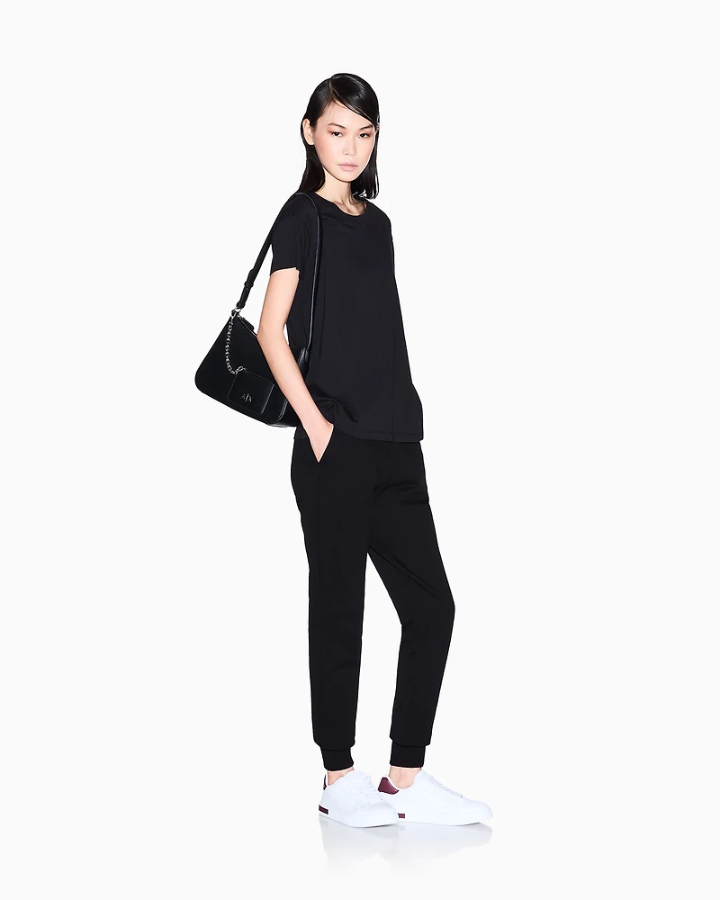 Armani Exchange - Relaxed Fit T-Shirts, Woman, Black, Size: