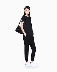Armani Exchange - Relaxed Fit T-Shirts, Woman, Black, Size: