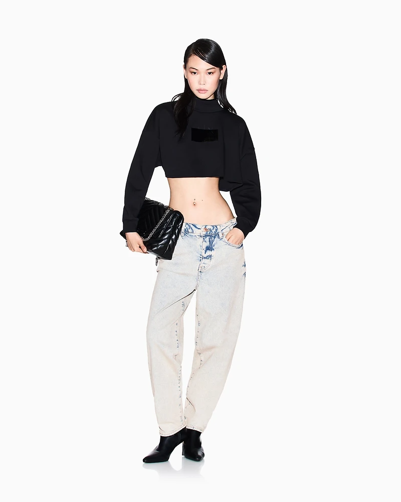 Armani Exchange - Sweatshirts without Hood, Woman, Black, Size: