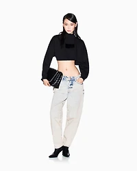 Armani Exchange - Sweatshirts without Hood, Woman, Black, Size: