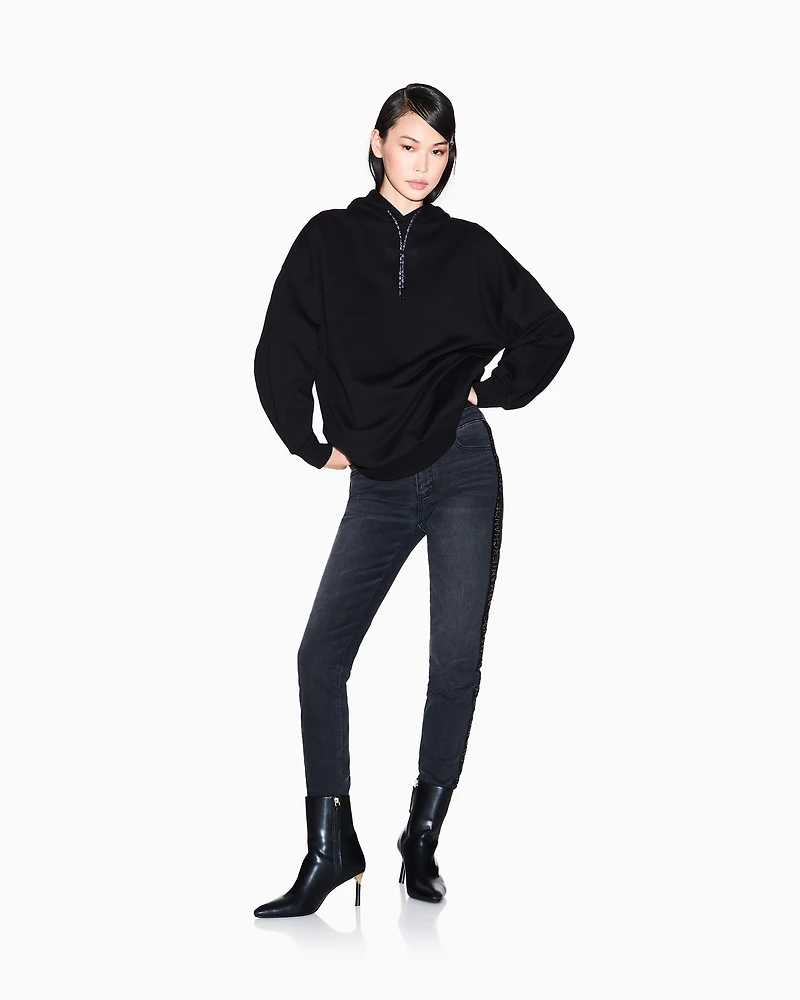 Armani Exchange - Hoodies, Woman, Black, Size: