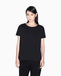 Armani Exchange - Relaxed Fit T-Shirts, Woman, Black, Size:
