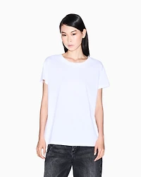 Armani Exchange - Relaxed Fit T-Shirts, Woman, White, Size:
