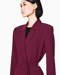 Armani Exchange - Jacket with thin belt, Woman, Burgundy, Size: