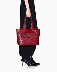 Tote bag in shiny material