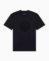 Armani Exchange - Slim fit circle print T-shirt, Man, Black, Size: