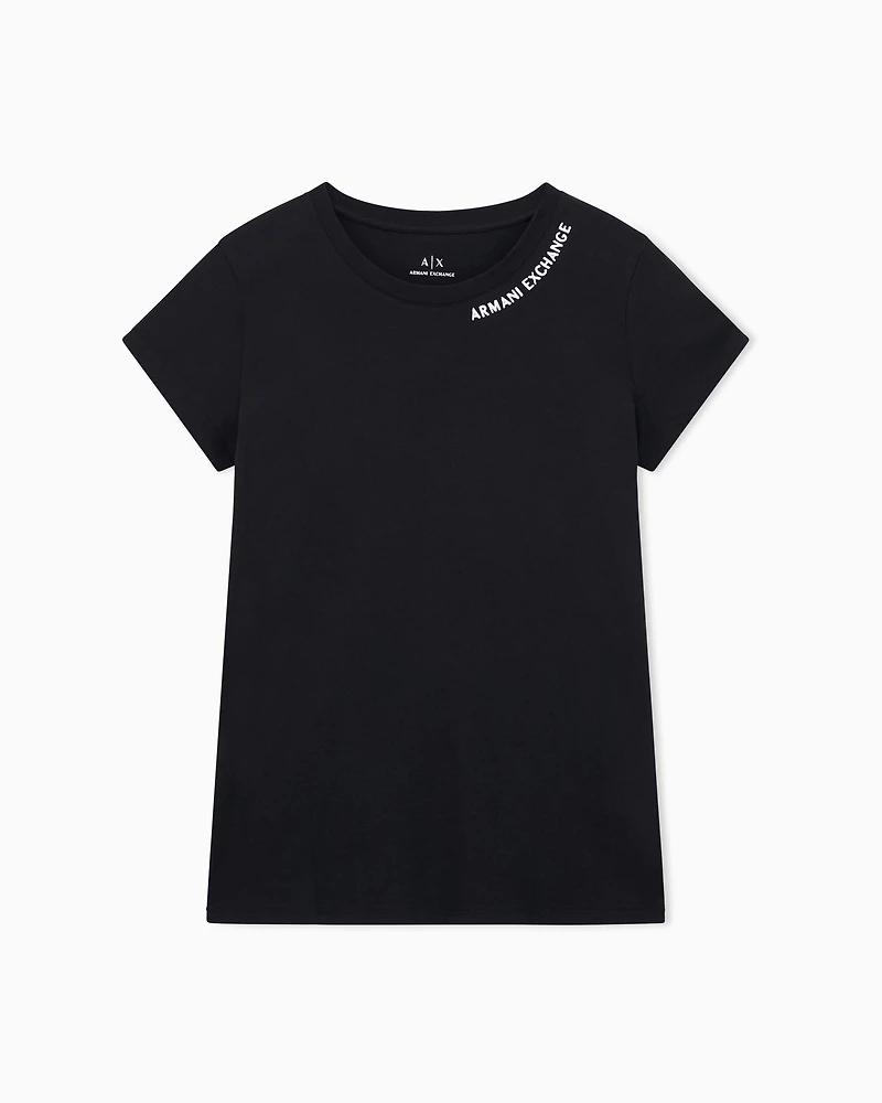 T-shirt with logo on the neckline