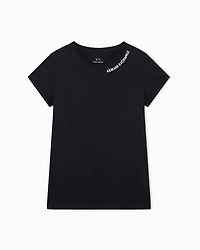 T-shirt with logo on the neckline